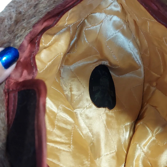 Churchill Ltd Vintage Brown Corduroy Fur Envoy Cap with convertible ear flaps - Picture 8 of 15